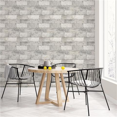 Organic Textures wallpaper blockwork G67969 grey
