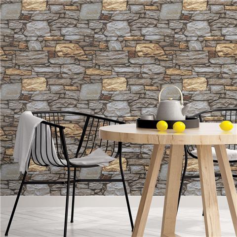 Organic Textures wallpaper stone G67972 grey/gold