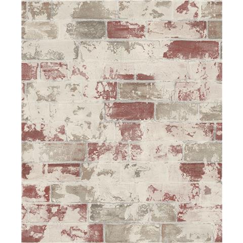 Organic Textures wallpaper brick G67988 red