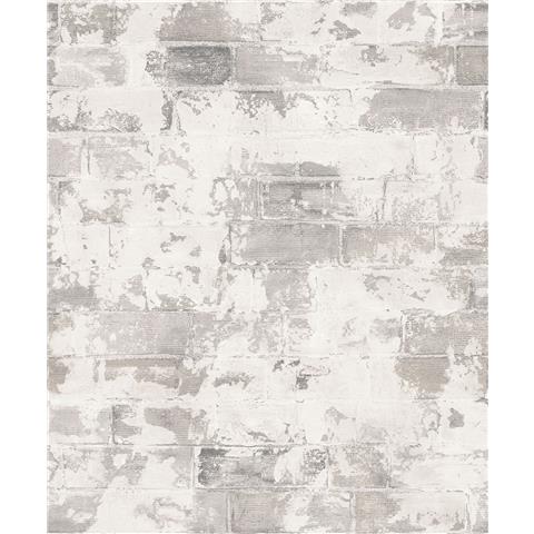 Organic Textures wallpaper brick G67990 silver