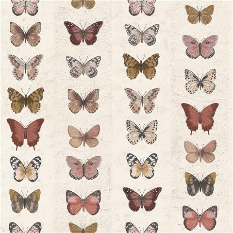 Organic Textures wallpaper butterflies G67992 red