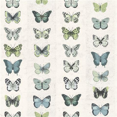 Organic Textures wallpaper butterflies G67994 blue