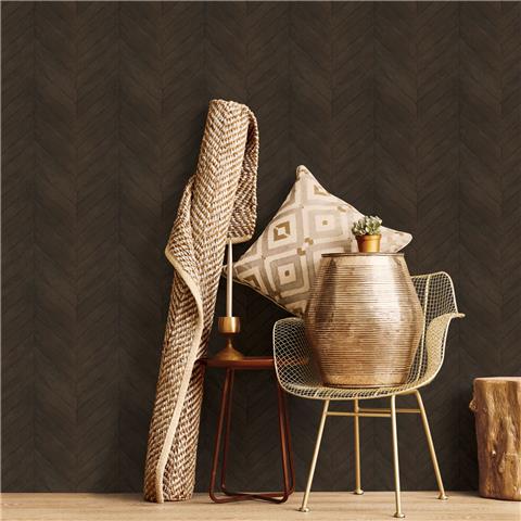 Organic Textures wallpaper parquet G67997 chocolate
