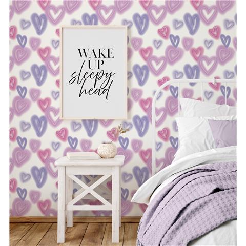 Galerie Kids + Teens Neon Hearts Wallpaper G78574 p59