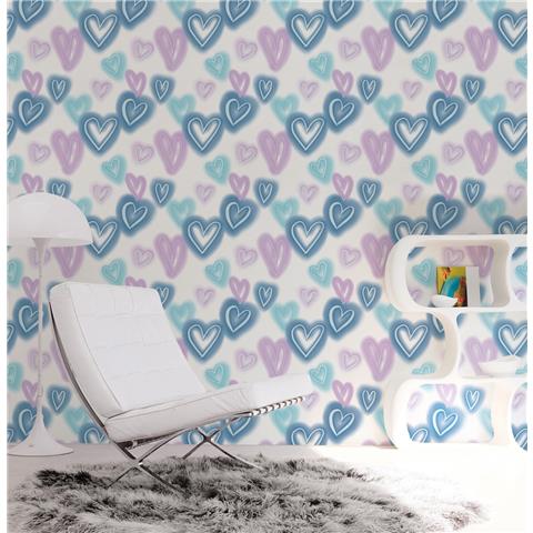 Galerie Kids + Teens Neon Hearts Wallpaper G78576 p5