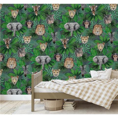 Graduate Collection Wallpaper Geoffrey and Friends Green