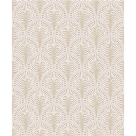 GrandecoLife Layla Art deco Wallpaper GV3101 Cream/Gold