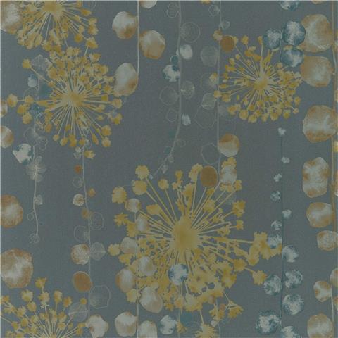 Harlequin Purity Edit Wallpaper Moku 111650 Graphite/Mustard