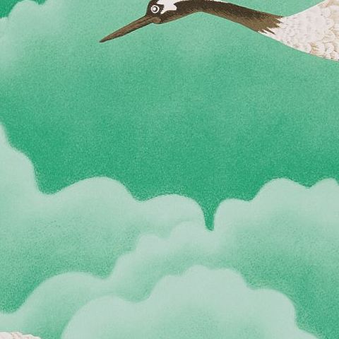 Harlequin Palmetto Wallpaper-Cranes in Flight 111233