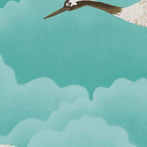 Harlequin Palmetto Wallpaper-Cranes in Flight 111234