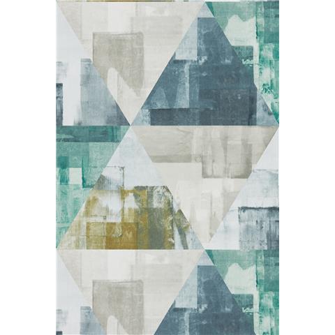 Harlequin Entity Wallpaper- Geodesic 111700 Colourway Emerald/Linden