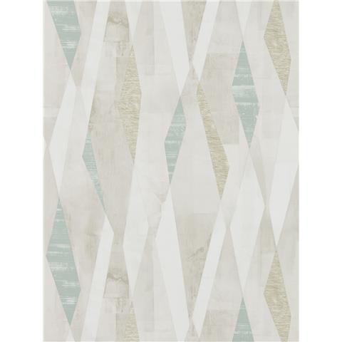 Harlequin Entity Wallpaper- Vertices 111702 Colourway Teal/Stone
