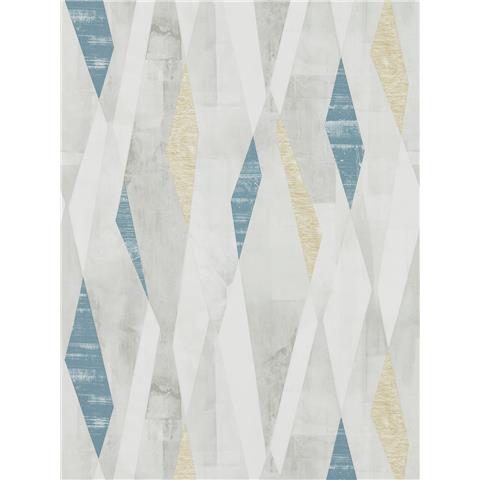 Harlequin Entity Wallpaper- Vertices 111704 Colourway Ink/Gold