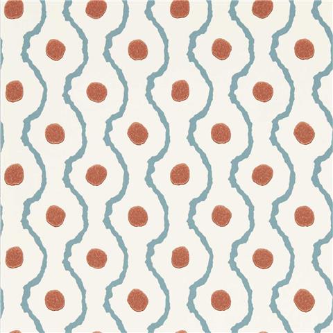 Harlequin x Henry Holland Wallpaper Connor 113159 Pacific/Terracotta