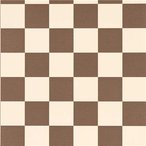 Harlequin x Henry Holland Wallpaper Blenets Check 113170 Chocolate
