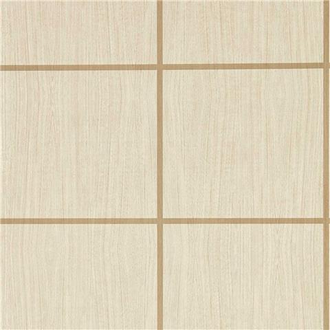 Harlequin Kasuri Wallpaper Wood Blocks 113199 Ash/Taupe Gloss