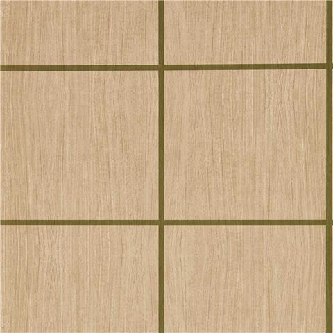 Harlequin Kasuri Wallpaper Wood Blocks 113201 Pine Forest Gloss