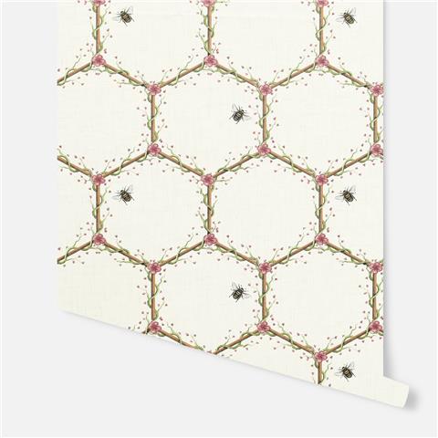 The Chateau by Angel Strawbridge Wallpaper-Honeycomb Cream