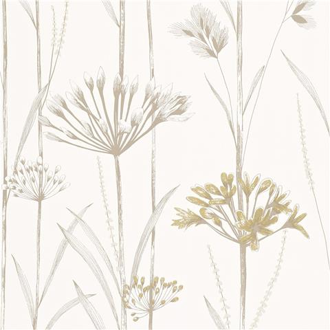 Harlequin Purity Edit Wallpaper Gardinum 110554 Ivory/Gold