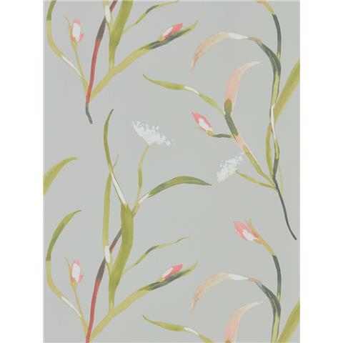 Harlequin Zapara Wallpaper- Saona 111756 Colourway Coral/Silver