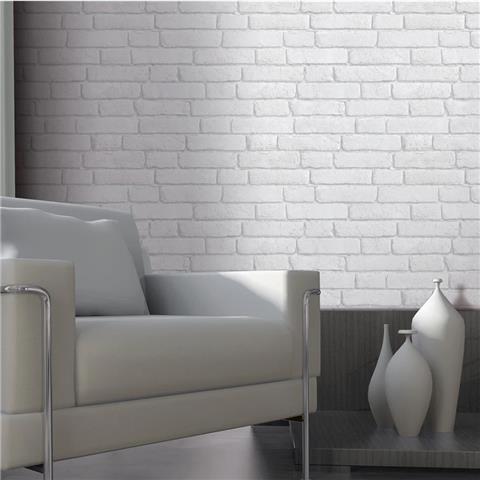 Bluff White Brick Wallpaper J30309