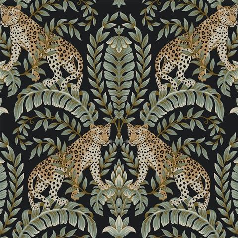 Ronald Redding 24 Karat Jungle Leopard Wallpaper KT2205