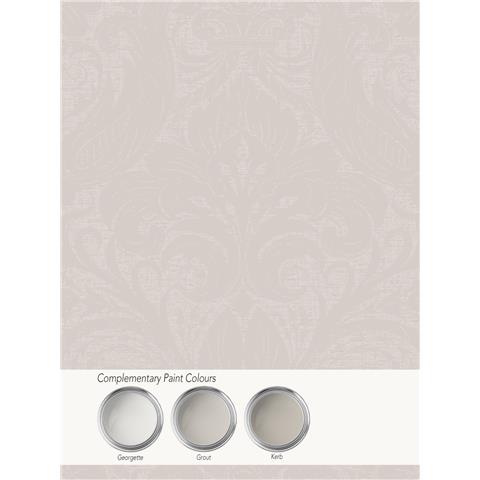 Laurence Llewelyn-Bowen Off the Wall Damask Sauvage Flock Wallpaper LB25172