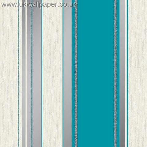 Synergy Vinyl Stripe Wallpaper-Teal MO801