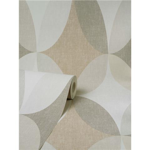 Crown Kirby geo oval wallpaper M1640 natural