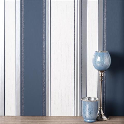 Synergy Vinyl Wallpaper Stripe M1720 Navy Blue