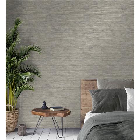Crown Fushion Grasscloth Look Wallpaper M1767 Stone/grey