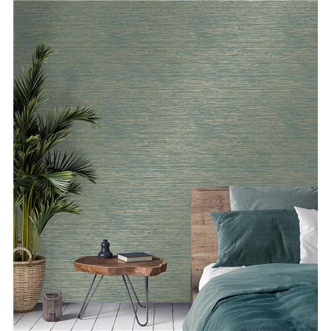 Crown Fushion Grasscloth Look Wallpaper M1768 Teal