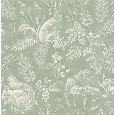 Crown Ashdown Archive Wallpaper Woodland Toile M1801