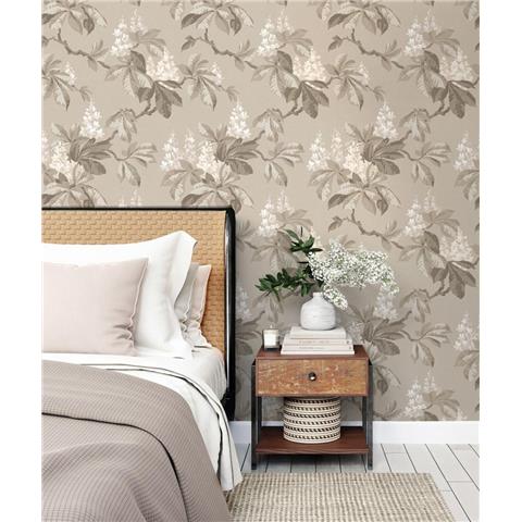 Crown Ashdown Archive Wallpaper Chestnut Floral M1820