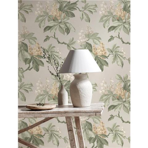 Crown Ashdown Archive Wallpaper Chestnut Floral M1821