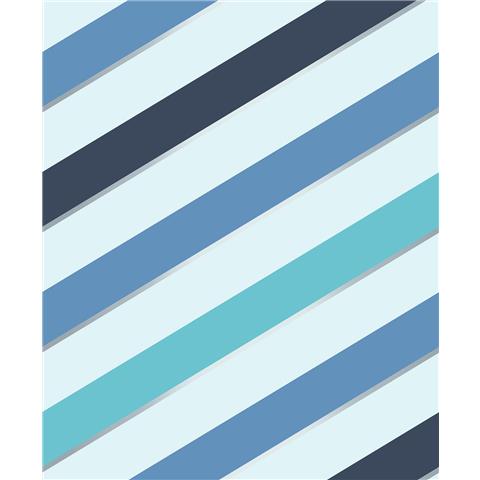Ugepa Pop Wallpaper Carnival Stripe M47001 Blue p35