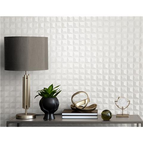 Vymura Romero 3D Effect Wallpaper M95683 Off White