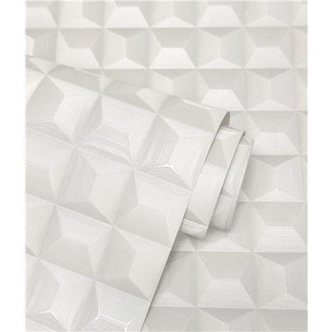 Vymura Romero 3D Effect Wallpaper M95683 Off White