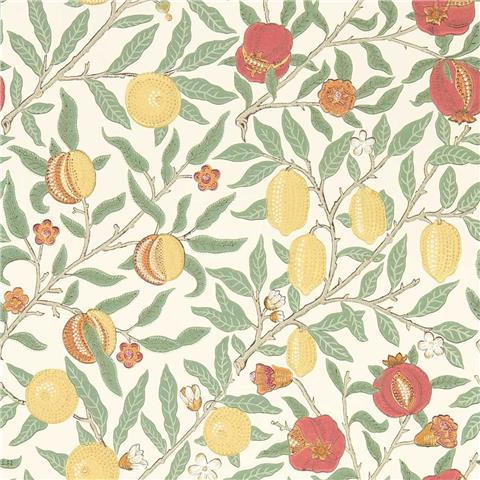 Simply Morris Wallpaper Fruit 217087 Bayleaf/Russet