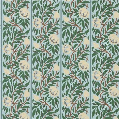 Morris & Co Wallpaper Peony Trellis 217569 Soft Blue/Nettle