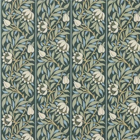 Morris & Co Wallpaper Peony Trellis 217571 Bayleaf/Slate