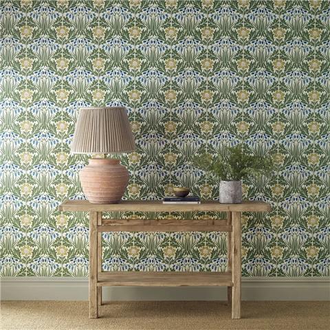Morris & Co Wallpaper Woodbell+Anemone 217572 Woad/Nettle
