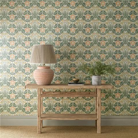 Morris & Co Wallpaper Woodbell+Anemone 217573 Rose/Sage