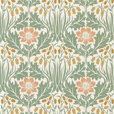 Morris & Co Wallpaper Woodbell+Anemone 217573 Rose/Sage