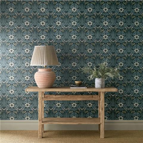 Morris & Co Wallpaper Woodbell+Anemone 217574 Indigo