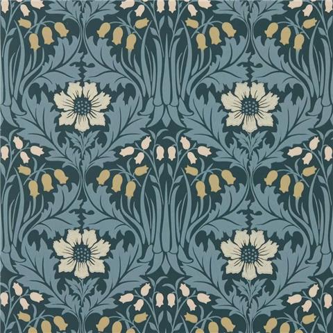 Morris & Co Wallpaper Woodbell+Anemone 217574 Indigo