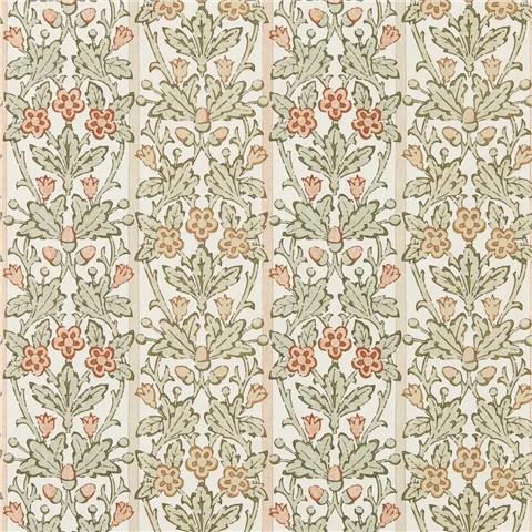 Morris & Co Wallpaper Oak+Blossom 217589 Chestnut/Primrose
