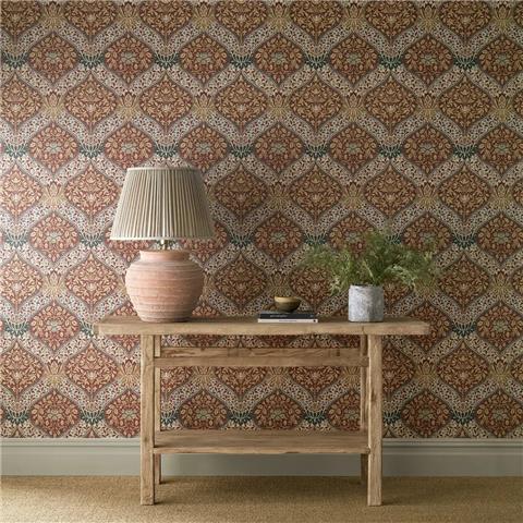 Morris & Co Wallpaper Norbury 217594 Slate/Madder