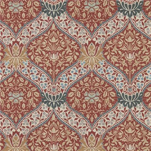 Morris & Co Wallpaper Norbury 217594 Slate/Madder