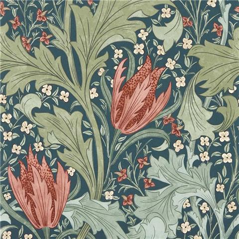 Morris & Co Wallpaper Lent Lily 217595 Indigo/Madder